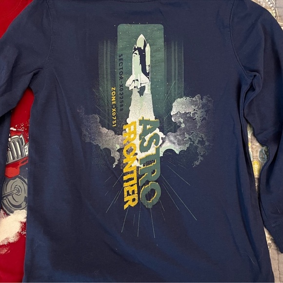 Bundle of 5 Carters/OshKosh Boys Long Sleeve Graphic T-Shirts 4/4A - Picture 6 of 11